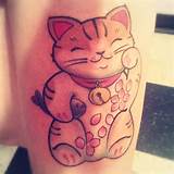 Lucky cat - pussykat tattoo Las Vegas