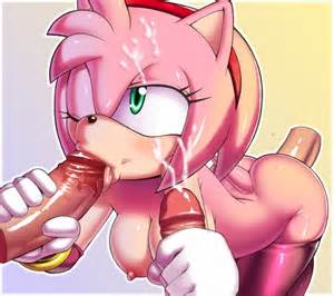 1girl amy_rose animal_ears apostle ass bent_over blush bow breasts cum ...