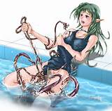 Horny Tentacle Is Raping Swimming Girl