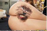 wolfman zombie pussy painting halloween bodypaint 10