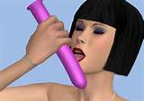 interactive sex action in 3d, licking dildo mmmm delicious pussy taste