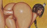 anal apple_butt ass bent_over earrings edithemad female hair_ornament ...