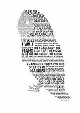 ... created using the words of the poem â€˜The Owl And The Pussycat