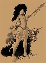 Black Women Art! â€“ Spear Girl Commission by *Coppertonepretty