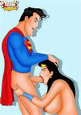 Lustful Superman Feeds Wonder Woman With His Huge Dick