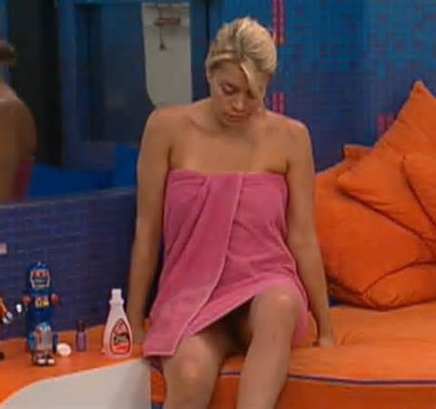 Big Brother oops! Danielleâ€™s areola slip