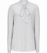 Womens Abyssal Blue Pussy Bow Blouse - Reiss Julie