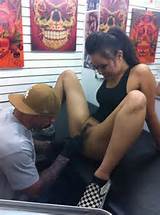 Fat pussy getting pierced