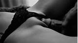 sex bed couple Black and White nude naked behind doggy lying