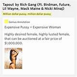 Million dollar pussy, million dollar pussy â€“ Tapout by Rich Gang