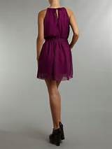 Pussycat Pussy Bow Chiffon Dress in Purple | Lyst