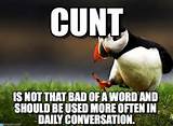 Unpopular Opinion Puffin : Cunt, Is Not That Bad Of A Word And Should ...