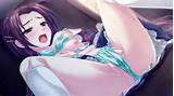 ... : purple hair hentai girl fingering herself wet pussy hand in panties