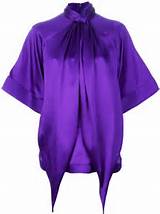 Givenchy Pussy Bow Blouse in Purple