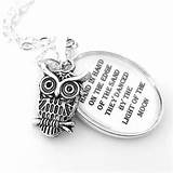 Owl and The Pussycat Silver Pendant Necklace Black and White Grey Poem ...