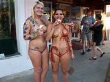 ... Fest Key West art breast boobs nude topless exhibitionist female girls