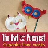 The Owl and the Pussy Cat Cupcake Case Masks