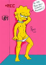 lisa_simpson panties panties_around_one_leg poland_(artist) pose pussy ...