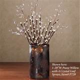 The elegant Pussy Willow Lighted Branch is perfect in centerpieces or ...