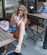 wife flashing her pussy in public