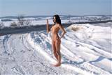 gwen a, nude, legs, tits, snow, cold, hard nipples, outdoor, naked ...