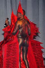 Grace Jones showing her nice ass upskirt on stage paparazzi pictures