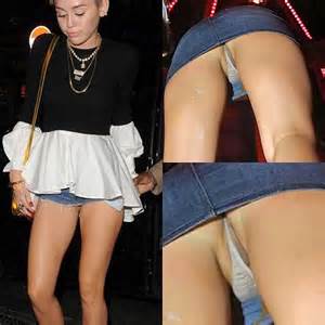 Miley Cyrusâ€™s upskirt pussy (must see)