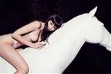 Miley Cyrus goes topless straddles horse for cover of Adore You remix ...
