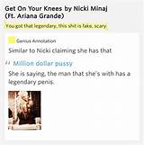 ... , this shit is fake, scary â€“ Get On Your Knees Lyrics Meaning
