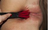 Brush inside pussy - BDSM torture pain pics
