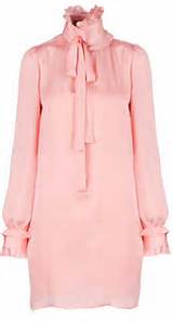 Emilio Pucci Funnel Neck Pussy Bow Dress in Pink (pink & purple)