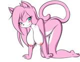 1girl Anthro Blue Eyes Breasts Cat Ears Cute Furry Hot Looking At