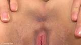 Amanda's Vaginal Discharge During Pee from 18 close up