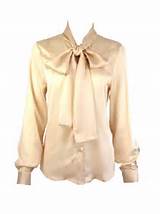 Cream Pussy Bow Blouse