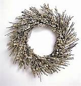 New 23 Rustic Spring Hand Crafted Dried Preserved Pussy Willow Wreath