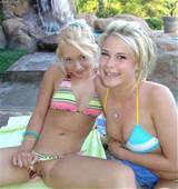 Amateur Bikini Blonde Braces Flashing Petite Pussy Teen