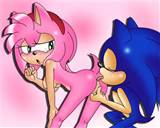 amy_rose anal anilingus anthro anus ass bent_over blush breasts closed ...
